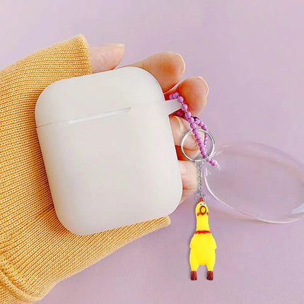 Yellow Shrilling Screaming Chicken Keychain Scream Chicken Voice Chicken Keychain Mini Rubber Squeeze Screaming Chick