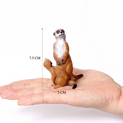 Realistic Forest Wild Animal Capybara Beaver Badger Wolverine Raccoon Meerkat Badger Model Figure Collector Toys for Kids