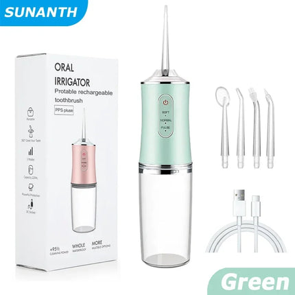 Cordless Water Flosser, Professional Portable Rechargeable Oral Irrigator IPX7 Waterproof with 3 Modes Teeth Cleaning Tool
