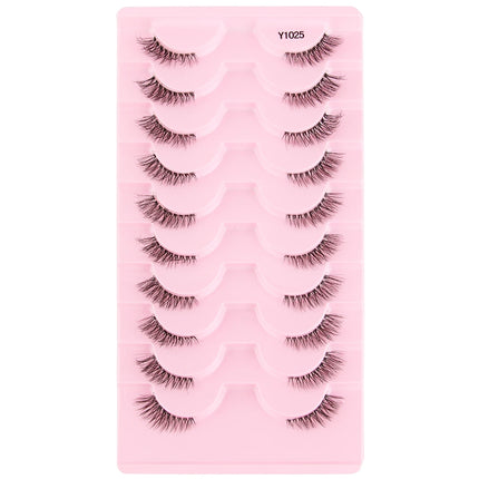 Half Lashes Mink Eyelashes Natural Soft Cat Eye False Eyelashes Long Wispy 3D Mink Lashes Makeup Eyelash Extension Fake Lashes