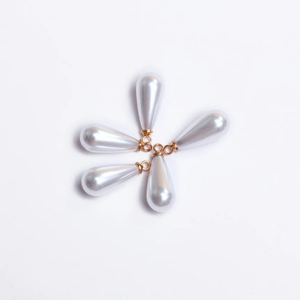 5Pcs/bag 10/14/16/18mm White Imitation Pearl Water Drop Pendant DIY Earrings Necklace Bracelet Brooch Jewelry Makings