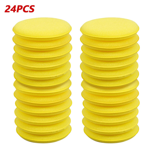 1/12/24pcs Car Waxing Polish Wax Foam Sponges 10cm High Density Applicator Pads Soft Sponge Detail Washing Car Cleaning Tool