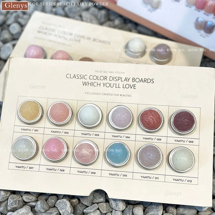 Glenys 26 color peach fairy powder solid gel full set of cream gel with professional color paint pen nail varnish gel set