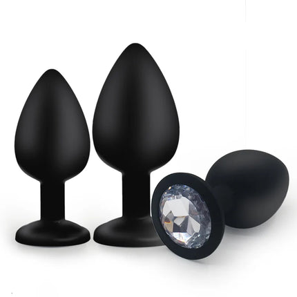 S/M/L Size Silicone Butt Plug Anal Plugs Sex Stopper Adult Toys for Men/Women Anal Trainer Prostate Massager Dildo for Couples