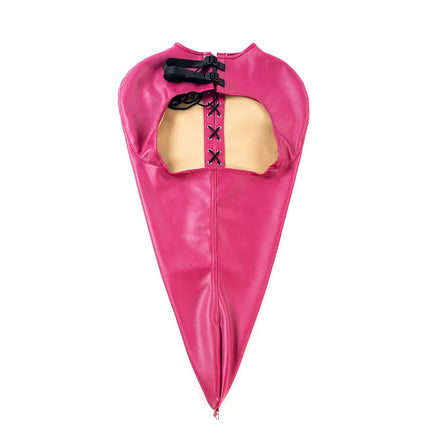 Luxury Upper Body Binding Harness Glove with Fetish Opaque Double Layer Bondage Hood for Couple Sensory Deprivation Sex Toy Kits