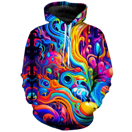 Fashion New Whirlpool Pattern men's Hooded Sweatshirt 3D Printed Color Sports Shirt Stree men's And women's Super Large Hoodies
