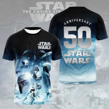 New Hot Star Wars Theme Warming Up Quick Drying Men's Women's T-shirts Tee Tops Children's Adult Parent-Child T-shirts