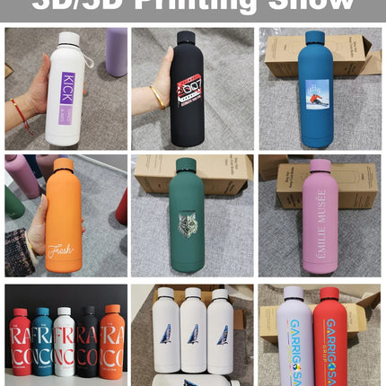 Custom Logo Thermos Large Vacuum Flask Stainless Steel Portable Thermos Bottle Outdoor Sports Water Bottle Travel Mug 500/750ml