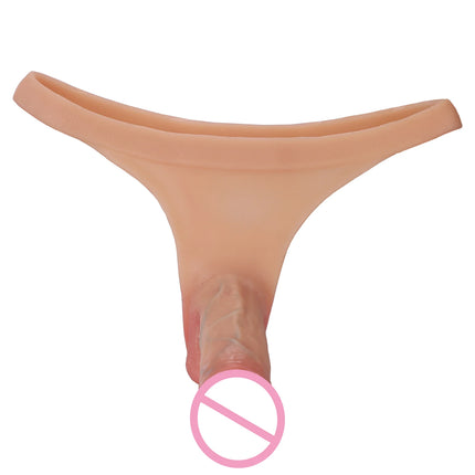 Dildo Pants-Double Head Realistic Penis Pants Strap On Dildo Dick Silicone Sex Toy Lesbian Female Masturbation Vaginal Anal Plug