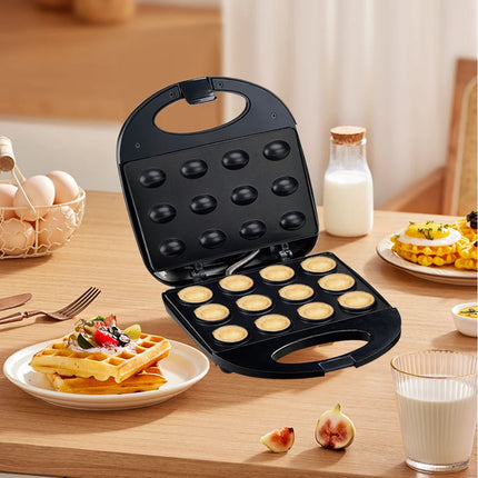 Double Sided Heating Electric Waffle Maker 12 Hole Nut Design for Cakes Baking Business Multifunctional Kitchen Appliance