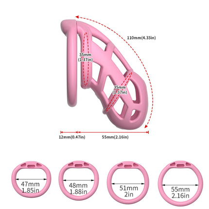 Male Chastity Cage Device Lock Belt Set Flat And Curved Rings ABS Material Removable Metal Lock Training Urethral Opening
