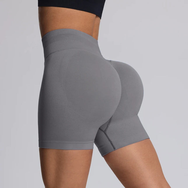 High Impact Summer Yoga Shorts Sportswear Women Gym Seamless Workout High Waist Shorts with Tummy Control Running Fitness Leggings