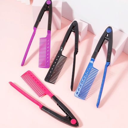 Straight hair brush, V-shaped straightener, straighten hair, suitable for hair salons, special for real hair wigs