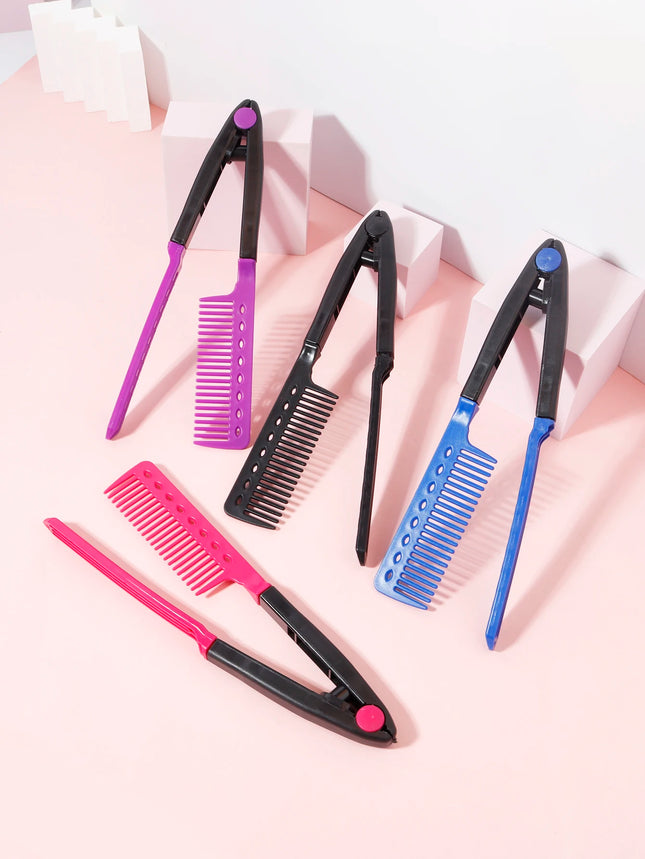 Straight hair brush, V-shaped straightener, straighten hair, suitable for hair salons, special for human hair wigs