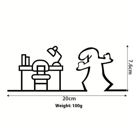 Line Figure Modern Metal Poster For Living Room Bedroom Switch Sticker Easy Hang Installation