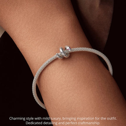 WOSTU Solid 925 Sterling Silver Lovely Girl & Horse Charm Heart Guardian Pendant Fit DIY Bracelet Necklace Heart Jewelry Series