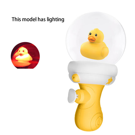 Playing with water spray gun, children's glowing water gun in summer, press water gun, indoor and outdoor interaction