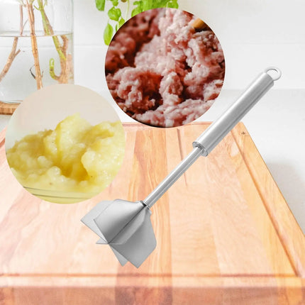 Professional Meat Masher Utensil Long Handle Hamburger Grinder Multifunctional Kitchen Tool for Mixing