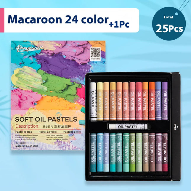 12/25/38/50 Colors Soft Oil Pastels For Kids Artists Art Drawing Blending Non-Toxic Heavy Color Crayons Painting Sticks Full Set