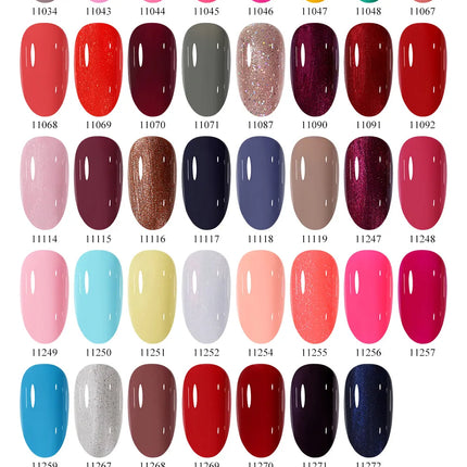 Arte Clavo Solid Color Gel Nail Polish 15ml Soak Off UV LED Gel Semi-Permanent Glitter Polish For Manicure Nail Art Salon Gel