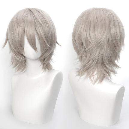 Cospaly Wigs Unisex Anime Wig 12cm/ 4.7 Inch Short Hair Wig Universal Costume Synthetic Wig with Bangs + Cap,for Party Festivals