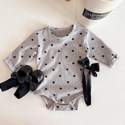Baby Rompers 2025 Spring Autumn Long Sleeve Triangular Jumpsuit Polka Dot Printed Newborn Clothes Infant Rompers