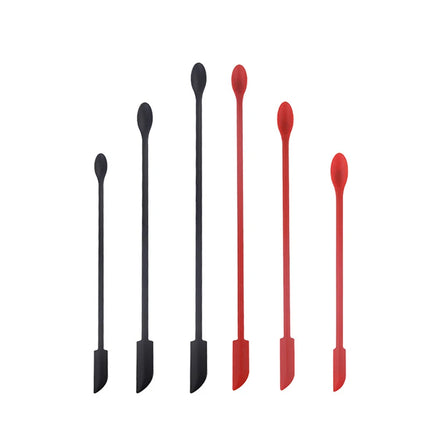 {HBA17} 1/3Pcs Cosmetic Bottle Silicone Mini Scraper Deep Bottle Scraper Cosmetic Spoon Double End 2 In 1 Jam Spatula