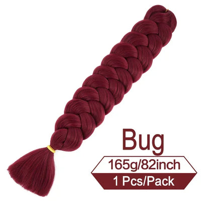 2026 82 Inch Long Jumbo Braiding Hair Synthetic Braids Crochet Hair Extensions 165g Pre Stretched Braid Wholesale For  Women
