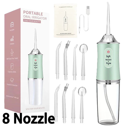 Water Flossers Portable Dental Irrigator Cordless Floss Irrigators Jet Rechargeable Oral Flossers Black Sets for Adults Braces
