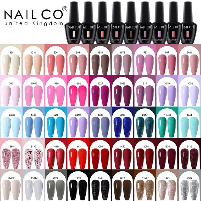 NAILCO Winter Series Color Gel Nail Polish 15ML Semi Permanent Soak Off Gel Varnishes Super Texture Gorgeous Nail Manicure Art