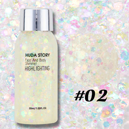 Glitter Sequins Gel Eyeshadow Cream Face Crystal Sequins Gel Shimmer High Gloss Eye Shadow Nail Hair Glitter Gel Stage Makeup