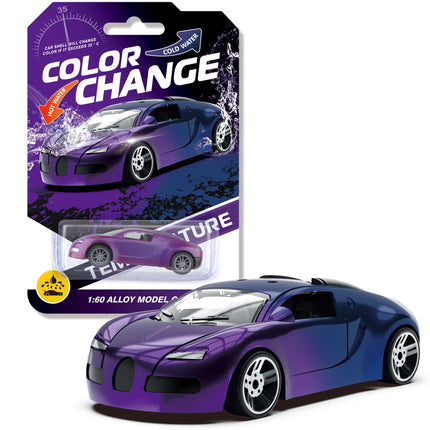 1:64 Color Change Alloy Car Toys for Kids Temperature Sensing Inertial Pull Back Mini Racing Cars Model for Boys Children Gifts