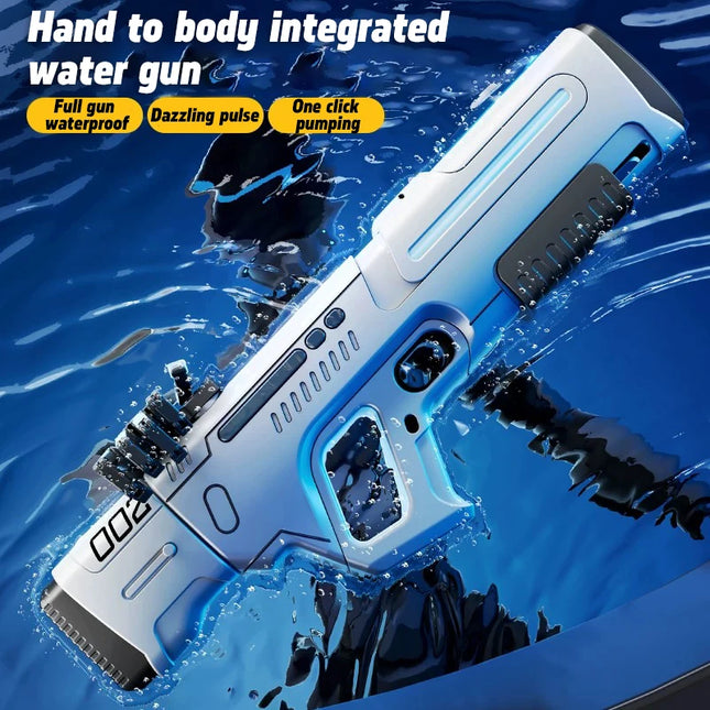 Super Fully Automatic Water Gun Toy With LED Continuou Shooting Water Pistol Spray Blaster Summer Beach Pool Toy for  Adult Gift