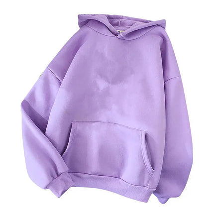 Men's New Solid Loose Street Casual Hooded Long Sleeve Simplicity Fashion Pullovers Top Korean Trend Men Clothes Spring Autumn