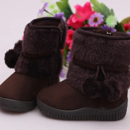 Children Girls Snow Boots Winter Comfortable Thick Warm Kids Boots Lobbing Ball Thick Kids Autumn Cute Boys Boots Princess Shoes