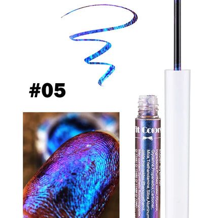 Chameleons Eyeliner Liquid Pearl Gloss Shiny Metallic Eyeshadow Liner Multi Chrome Color Aurora Eye Makeup Glitter Pigment