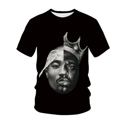Rapper Tupac 2pac 3D Print Summer Fashion Men's T-shirt  Clothing Casual Short Sleeve T-shirt for Cool Men Tops Tees Clothes