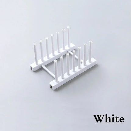 Plastic Dish Rack Kitchen Supplies Storage Draining Racks Removable Shelf Plate Pot Lid Rack Household Storage Organizer Gadgets