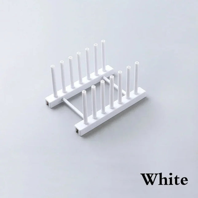 Plastic Dish Rack Kitchen Supplies Storage Draining Racks Removable Shelf Plate Pot Lid Rack Household Storage Organizer Gadgets