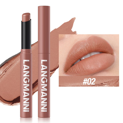 12 Color Matte Lipstick Pencil Waterproof Long Lasting Non-Stick Cup Lip Stain Tint Cosmetic Nude Lipstick Pen Makeup Cosmetics