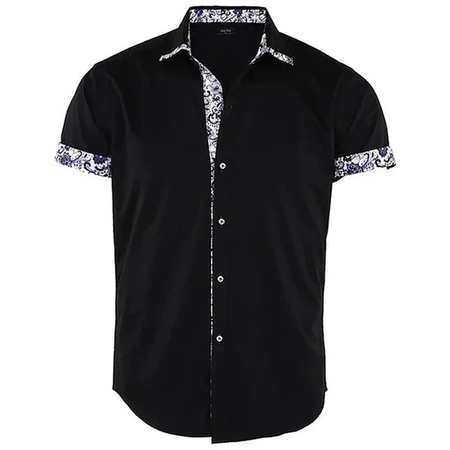 Men's Hawaiian Shirt Short-Sleeved Shirt Fashionable Casual Solid Color Printed Beach Style Large Size New Multi-Color Optional