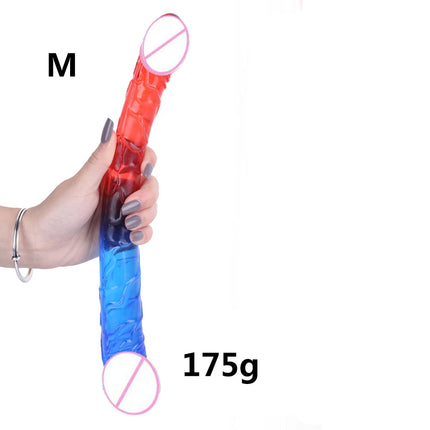 Double Ended Realistic Dildo Flexible Dildos Long Dong for Double Sided Anal Play G-spot Stimulator Sex Toys for Women Couple