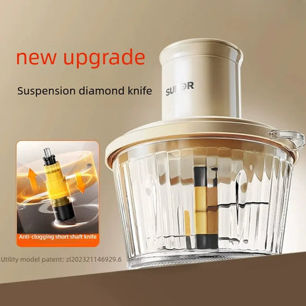Supor Home Small Automatic Electric Meat Grinder Multifunctional Food Processor With Floating Cutter Mixer JRYC01-XF