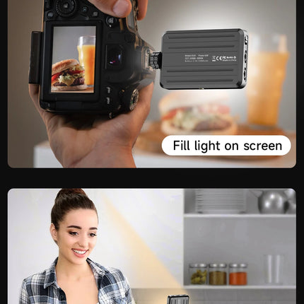 Portable Selfie Light Phone Fill Light 3000mAh Rechargeable Video Photography Light 120 LED 2500K-9000K Dimmable for Live Vlog