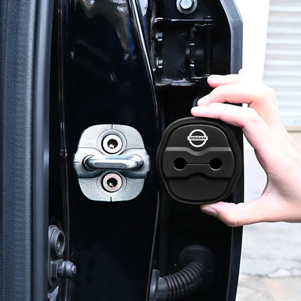 4Pcs Car Styling 3D silicone Door Lock Cover Protective Decoration For Nissan X trail T33 Patrol Y62 Altima Sentra 2018 Kicks