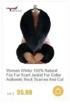 Winter Natural Fox Fur Scarf And Cuff Set Women Jacket Fur Collar Authentic Neck Warm Scarves Luxury Fluffy Fox Fur Shawl