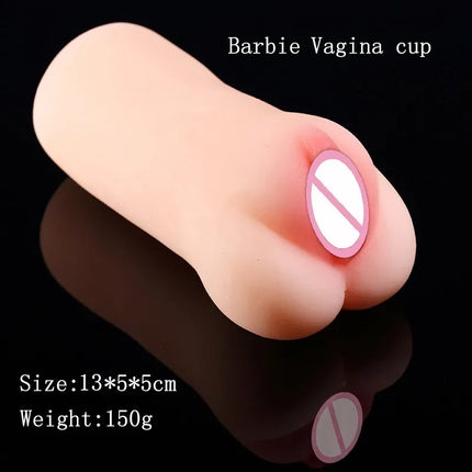 Soft Realistic Vagina Male Masturbator - Silicone Artificial Pocket Pussy Cup, Blowjob Doll Sex Toy for Men, Sex Shop Essential