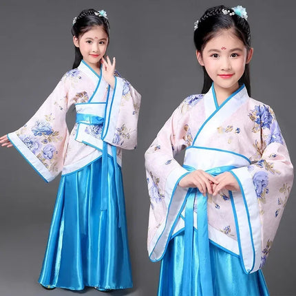 Autumn Two-piece Set Kids Hanfu Cosplay Tang Girl Suit Dance Costume Baby Outfits Ancient Girls Clothing Hanfu Children Suits