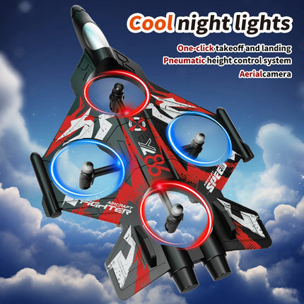Fighter Jet Drone With Screen Remote Altitude Hold 360° Stunt Roll 2.4G Multiplayer Play Cool LED Light Beginner Friendly RC Quadcopter