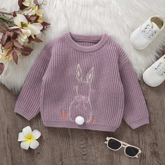 1-3Y Autumn Baby Sweaters Clothes Winter Newborn Boys Girls Round Neck Long Sleeve Knit Loose Pullovers Infant Toddler Jumpers